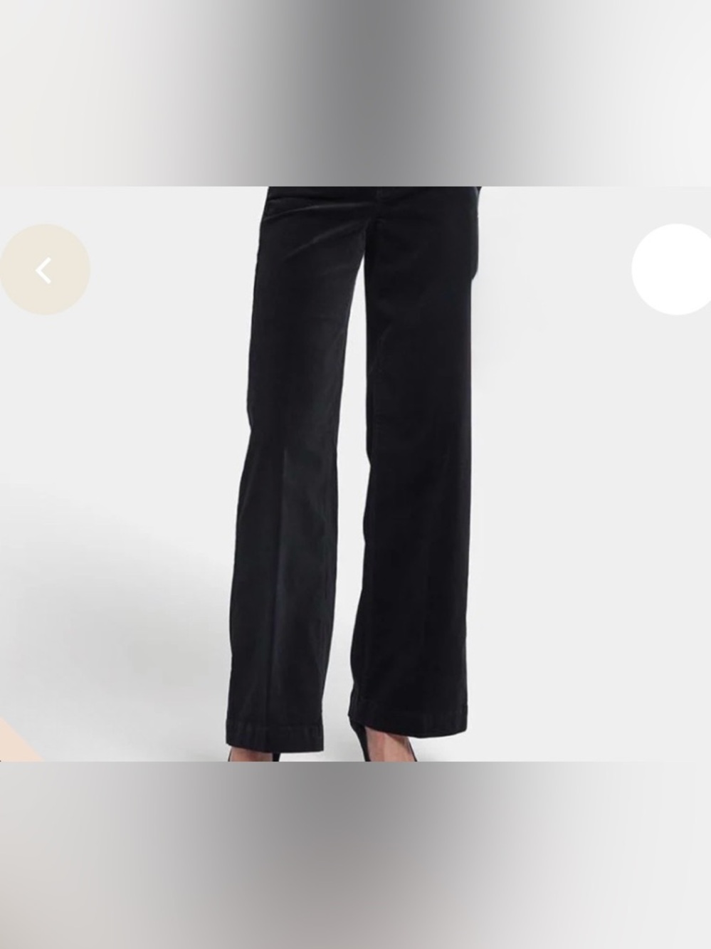 NYDJ Women's BlackTeresa Wide Leg
Corduroy  Trouser Pants 14P - Picture 7 of 9